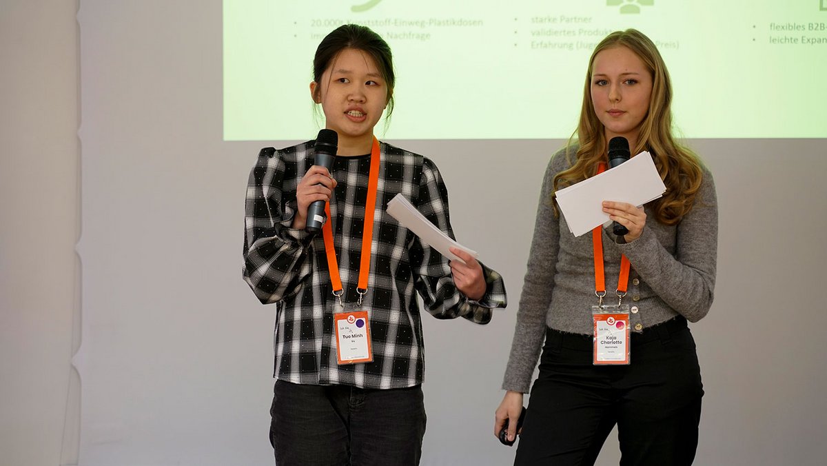 Team TerraTin beim Pitch Event in Münster im März 2026.