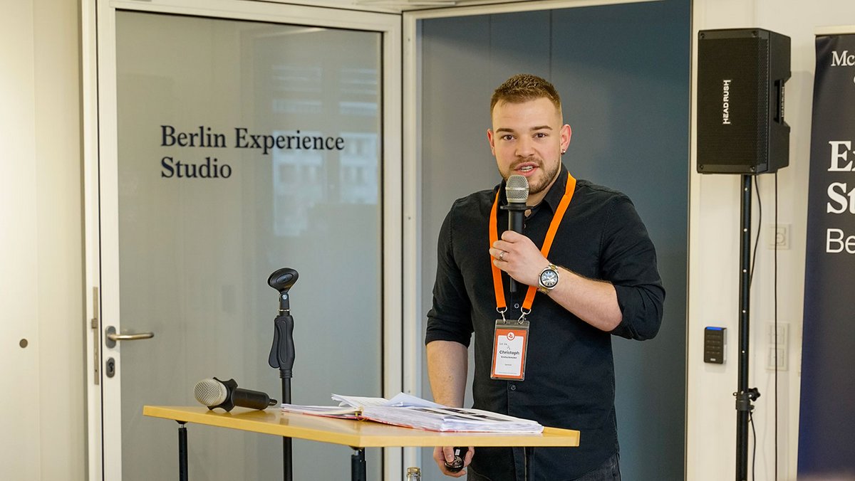 Team SportLink beim Pitch Event in Berlin im März 2026.